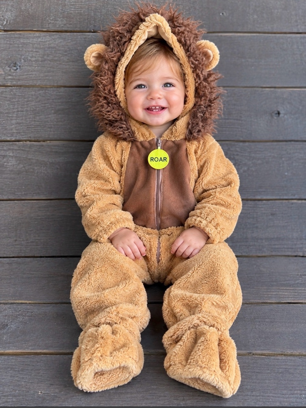 Going Wild Toddler Plush Lion Costume in Light Brown 12-18 months